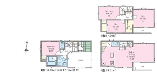 新築戸建　戸塚区矢部町Ⅱ　1号棟