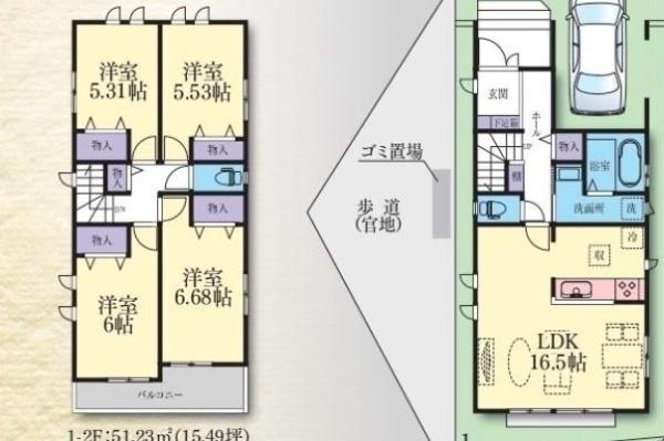 新築戸建　戸塚区名瀬町554番　１号棟