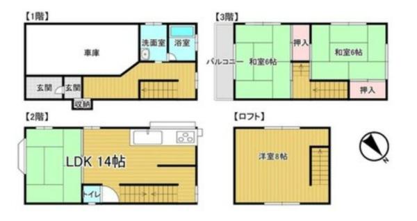 高槻市津之江北町の中古一戸建