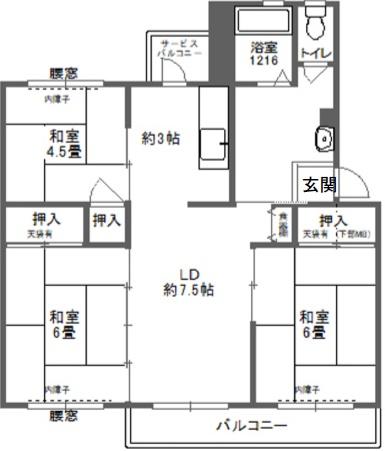 高槻市下田部住宅　Ａ三四棟