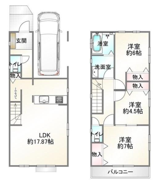 高槻市西冠１丁目の新築一戸建