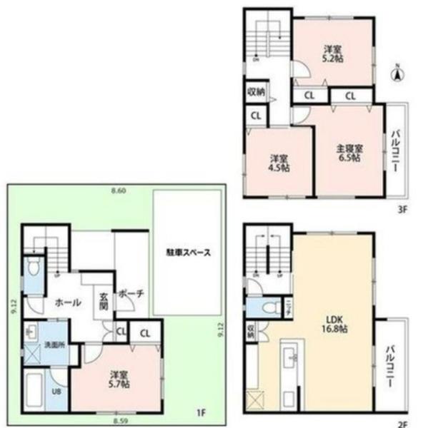 高槻市竹の内町の新築一戸建
