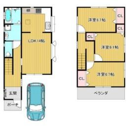 摂津市鳥飼野々１丁目の中古一戸建