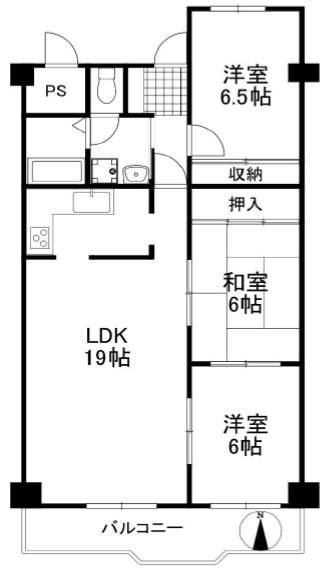 白川高層住宅 11号棟 3階