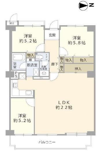 カルチェ茨木　3階