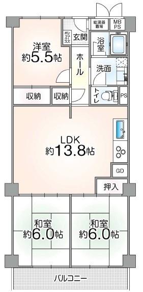 日興総持寺スカイマンション　2階