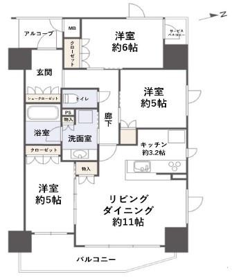 ユニハイム茨木永代町 5階