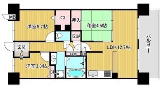 ライオンズマンション千里丘ガーデンシティ　４階
