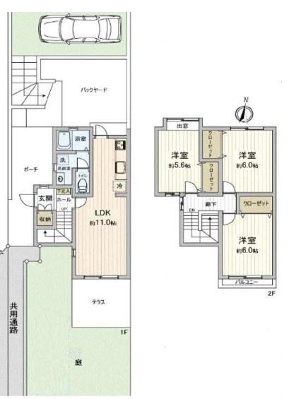 茨木市山手台３丁目の中古テラスハウス