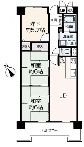 千里丘グランドハイツ　４階
