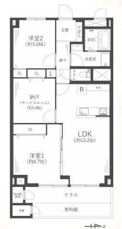 ダイヤシャトー千里　1階