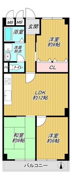 宝塚ビューハイツ　３階
