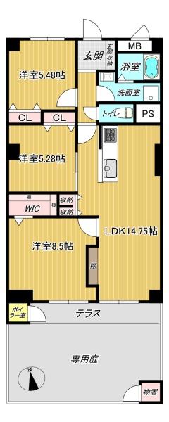 ダイヤシャトー千里　１階