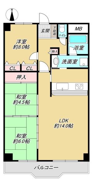 白川高層住宅３号棟　５階