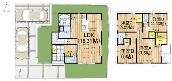 草津市追分南９丁目の新築一戸建
