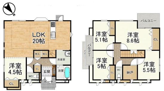 草津市南笠町の中古一戸建