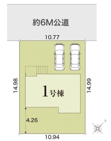 大津市月輪5丁目の新築一戸建(全体区画図)