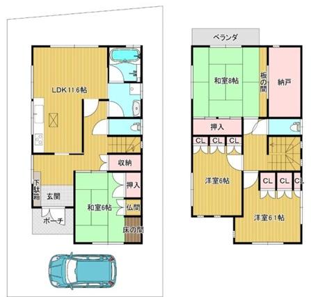 大津市野郷原２丁目の中古一戸建て