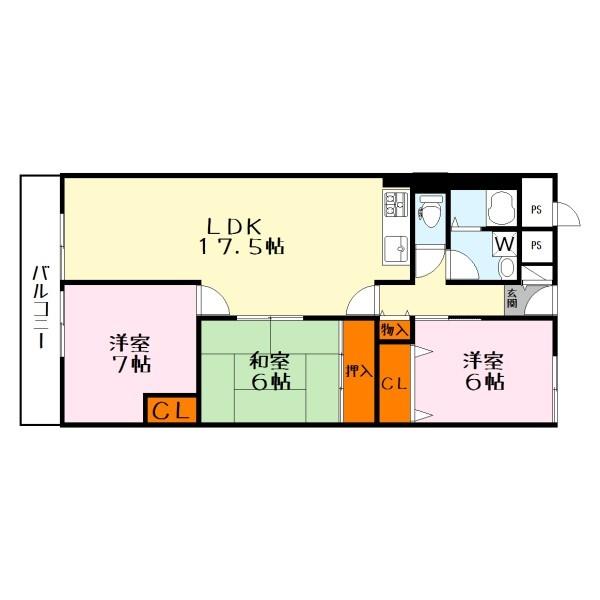 シャルマンコーポ草津(間取り)