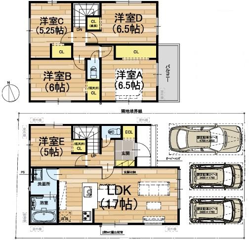 大津市大江４丁目の新築一戸建