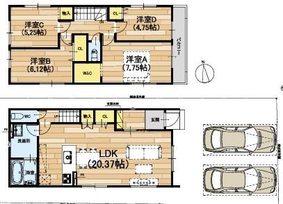 大津市大江３丁目の新築一戸建