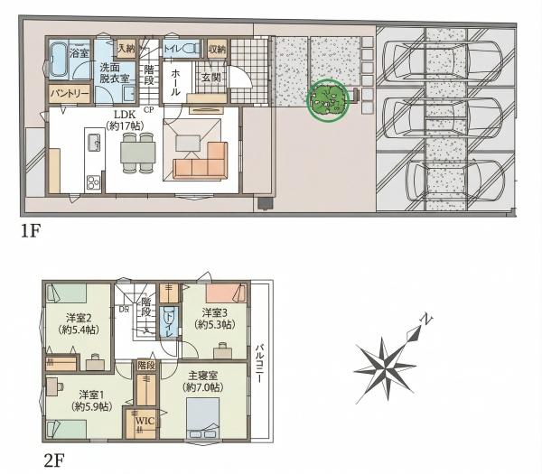 岡崎市中島町　新築戸建　1号棟