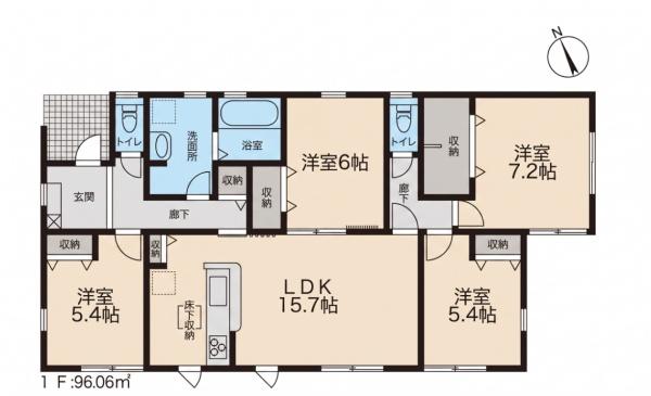 岡崎市福岡町　新築戸建　４号棟