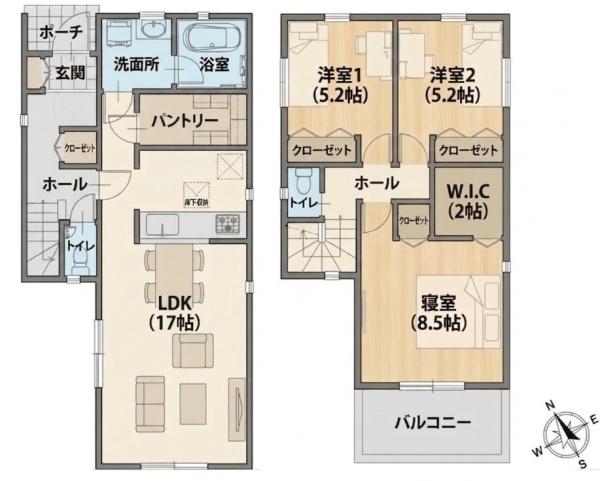 岡崎市上地町第9　新築戸建　1号棟