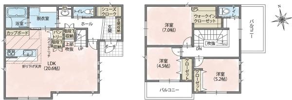 岡崎市北野町　新築戸建　1号棟