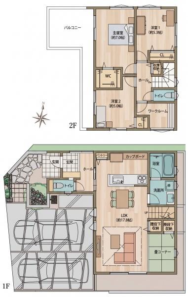 岡崎市竜美北　新築戸建　1号棟