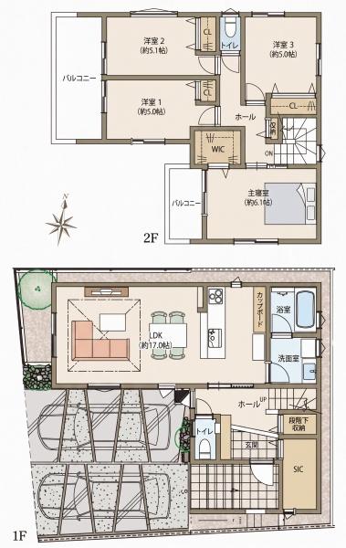 岡崎市竜美北　新築戸建　2号棟