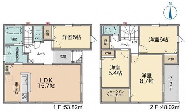 岡崎市中園町　新築戸建　2号棟