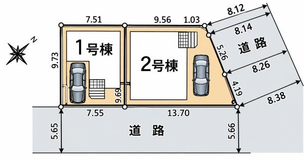 岡崎市宮地町　新築戸建　1号棟