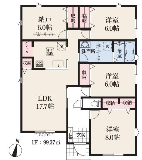 西尾市吉良町　新築戸建3号棟