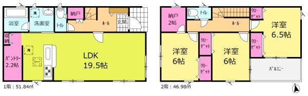 西尾市一色町味浜上乾地　新築建売3号棟