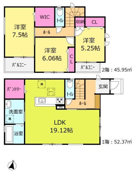 岡崎市細川町2期　新築戸建　2号棟