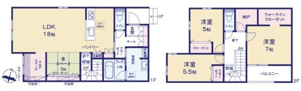 岡崎市大和町7期　新築戸建　全3棟　1号棟