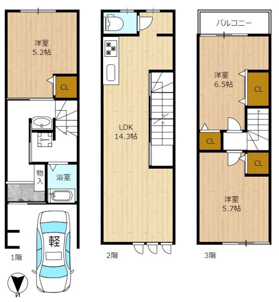 京都市右京区梅津北浦町の中古一戸建