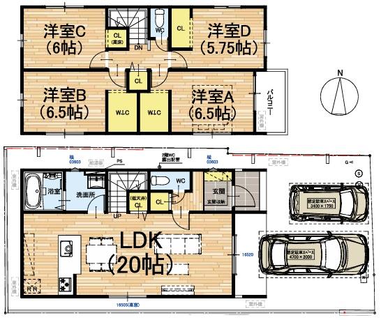 伏見区桃山与五郎町3期1号地　新築一戸建住宅