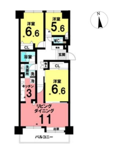 野村三好ケ丘ヒルズ四番館(間取り)