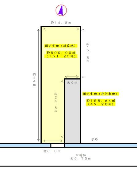 浜松市中央区西島町の土地(間取り)