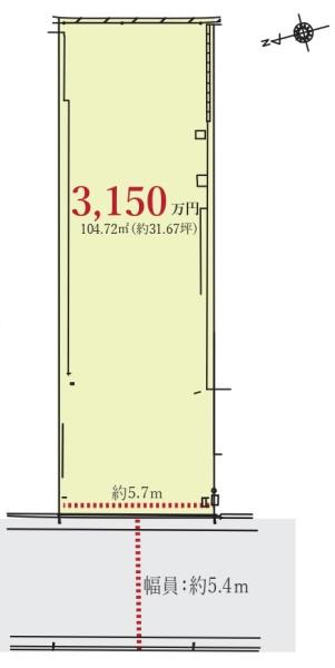 堺市堺区北向陽町２丁の土地