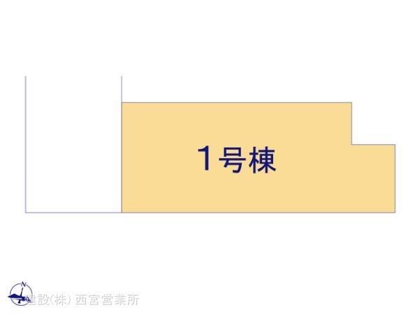 堺市北区金岡町の新築一戸建(区画図)