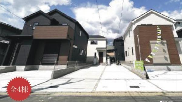 堺市東区大美野の新築一戸建(分譲済街並み写真)