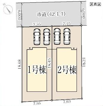 堺市南区槇塚台2丁の新築一戸建(区画図)