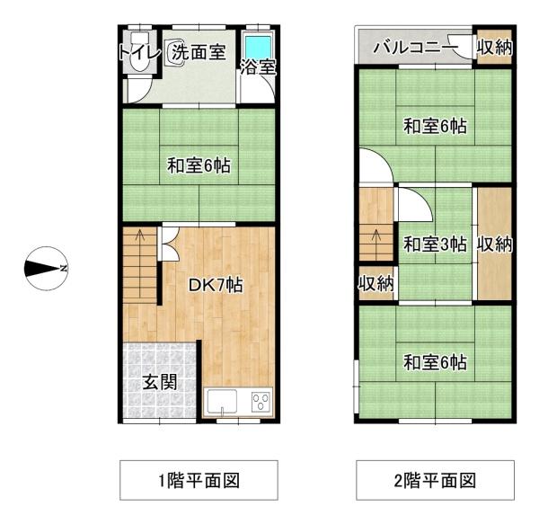 松原市河合１丁目の中古テラスハウス