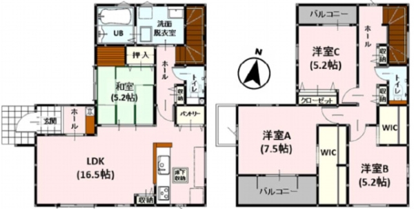 熊本市東区健軍3丁目2期(間取り)
