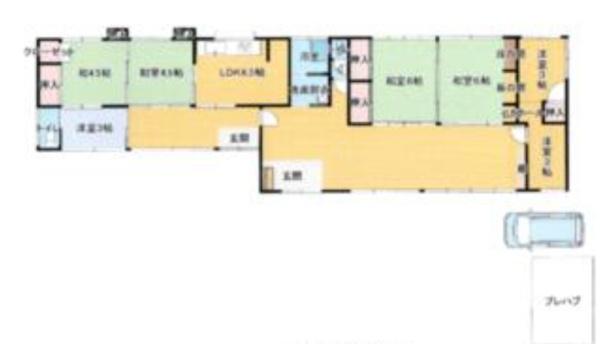 130坪弱の広い敷地が魅力的
