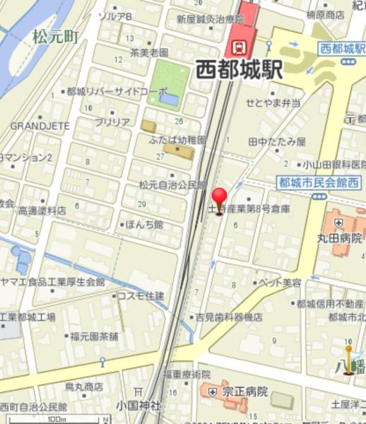 西都城駅から徒歩4分の便利な立地にある売地