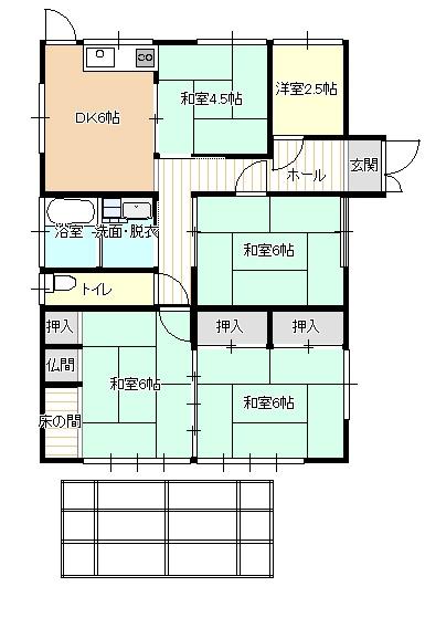 平坦地の平屋建て　公園すぐそば
